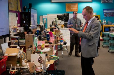 BOV visit D.C. area K-12 STEM education llab in 2019. Photo by Erin Williams/Virginia Tech